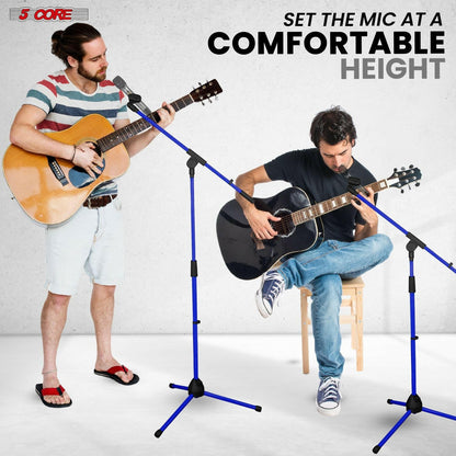 5 Core Adjustable Tripod Mic Stand – Metal Boom Arm, Dark Blue - GoTypical