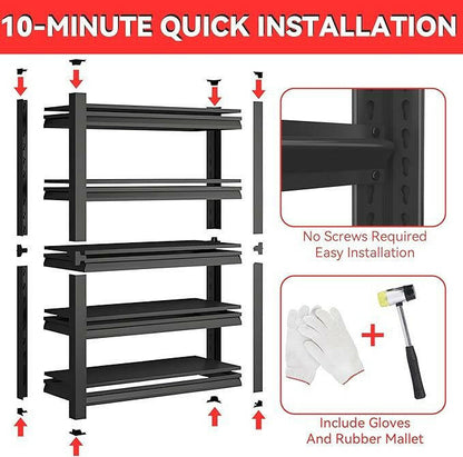 Metal Storage Rack – 5-Layer 72-Inch Adjustable Shelving Unit 2000lbs - GoTypical
