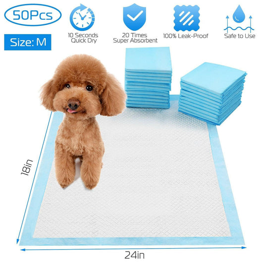 . Dog Training Pads – 50pcs Super-Absorbent 24x18in Puppy Pee Pads - GoTypical