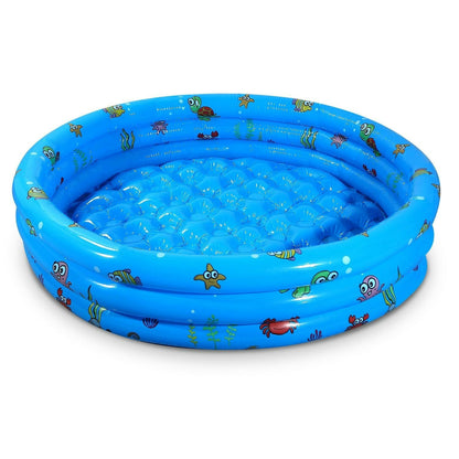 Inflatable Swimming Pool 51x13In – Foldable Family Pool for 3 Kids - GoTypical