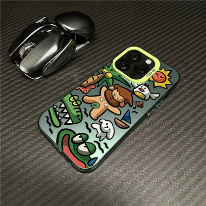 Fun cartoon Apple 15promax phone case iPhone 14plus frosted new full package anti drop