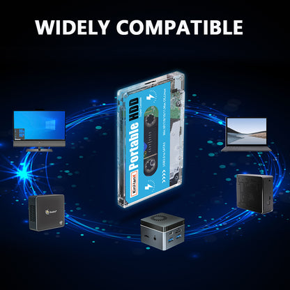 Kinhand 500G HDD Portable External Hard Drive Disk 55000 Retro Games For PSP/SEGA SATURN/Wii Gaming Card for Computer Laptop