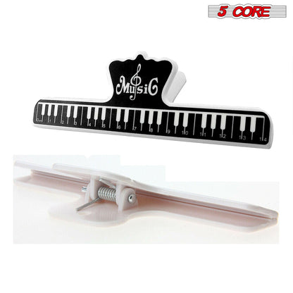 5 Core Sheet Music Holder Clip – Durable Black Plastic, Compact Size - GoTypical