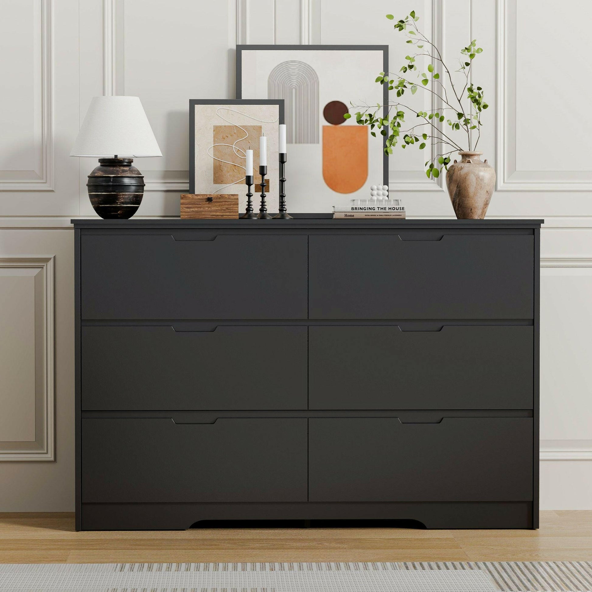 6-Drawer Dresser – Modern Storage Cabinet with Hidden Handles - GoTypical