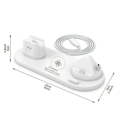 . 6-in-1 Universal Wireless Charger – Rotating Holder, Multi-Device Station - GoTypical
