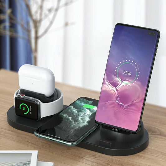 . 6-in-1 Universal Wireless Charger – Rotating Holder, Multi-Device Station - GoTypical
