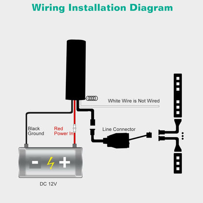 Motorcycle LED Light Strips – 6-Piece Waterproof RGB with Remote Control - GoTypical