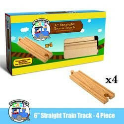 6' Straight Wooden Train Tracks – 4-Pack Compatible with Thomas & Friends - GoTypical