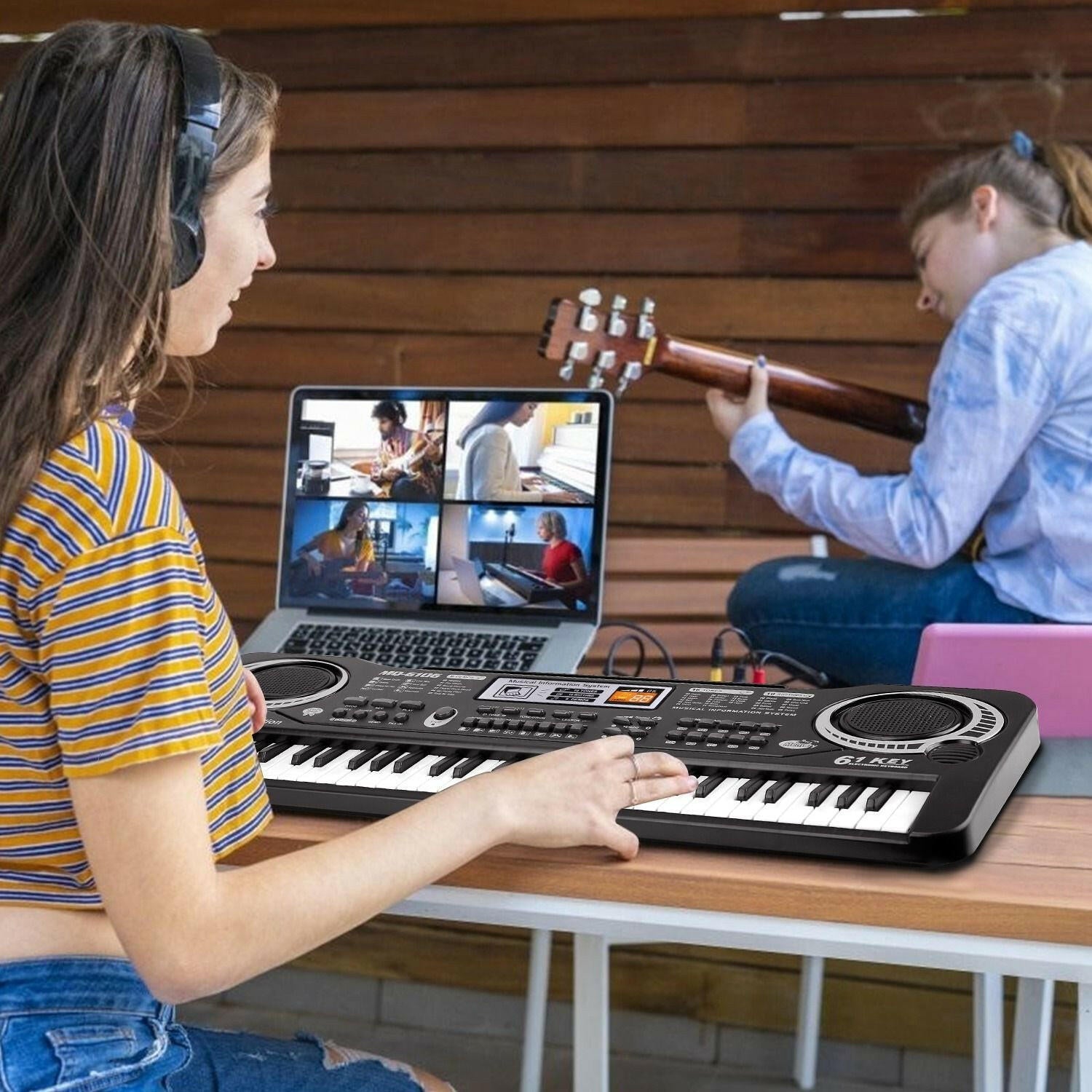 61-Key Digital Keyboard – Portable Electric Piano with Microphone for Kids - GoTypical