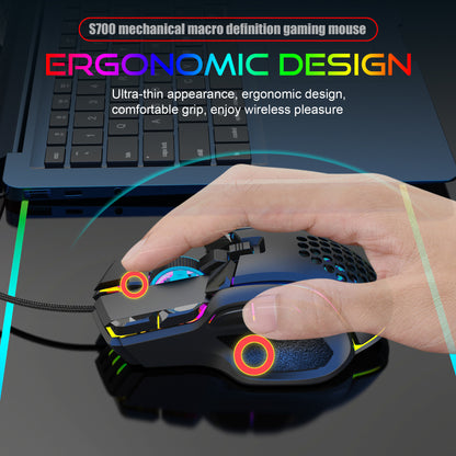 Gaming gaming mouse macro programming cool RGB lighting 12800 DPI adjustable mechanical mouse