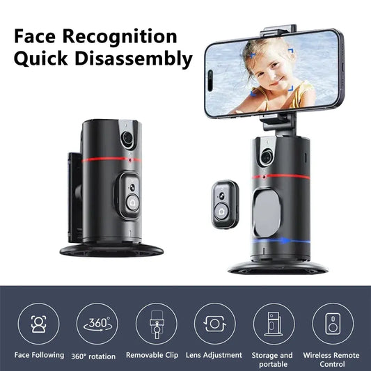 360 Auto Face Tracking Gimbal Auto Tracking Phone Holder Smart Selfie Gimbal Stabilizer with Gesture Control