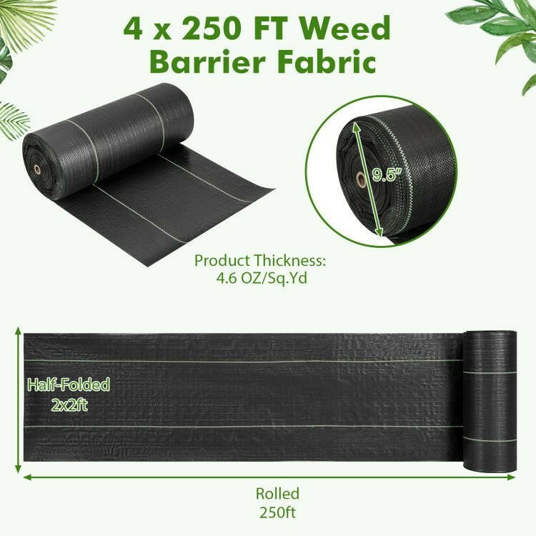 Weed Barrier Landscape Fabric – . Durable Black Polypropylene - GoTypical