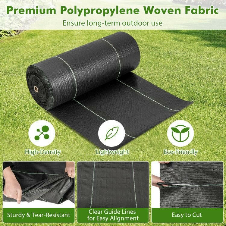 Weed Barrier Landscape Fabric – . Durable Black Polypropylene - GoTypical
