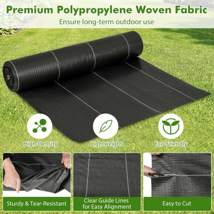 Weed Barrier Landscape Fabric – . Durable Black Polypropylene - GoTypical