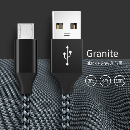 Android Phone V8 Fast Charging Micro Data Cable Braided Aluminum Alloy USB Charging Cable