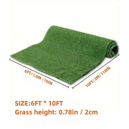 Artificial Turf Mat 6ft x 10ft – Thick Fake Grass with Rubber Backing - GoTypical