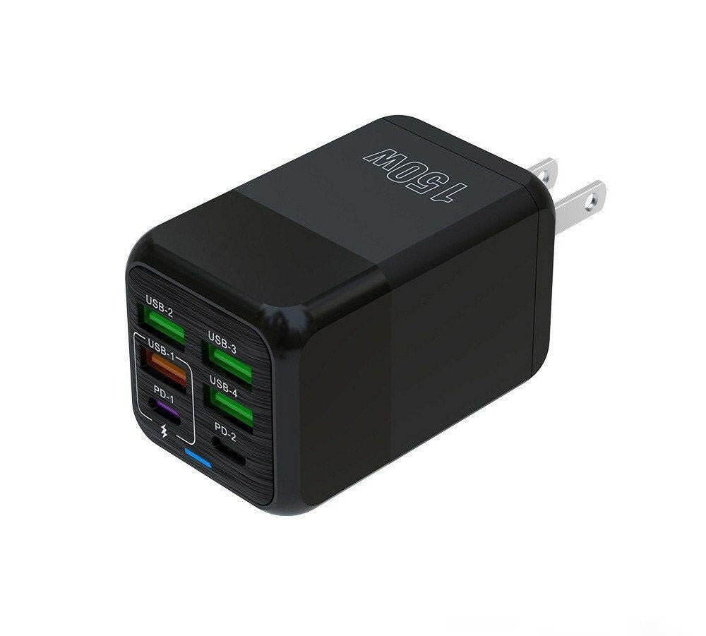 . 150W 6-Port USB Charging Hub – Fast Type-C & USB-A Charger - GoTypical