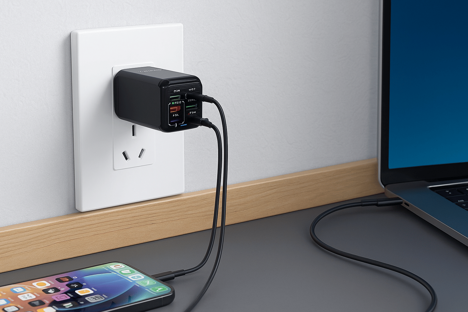 . 150W 6-Port USB Charging Hub – Fast Type-C & USB-A Charger - GoTypical