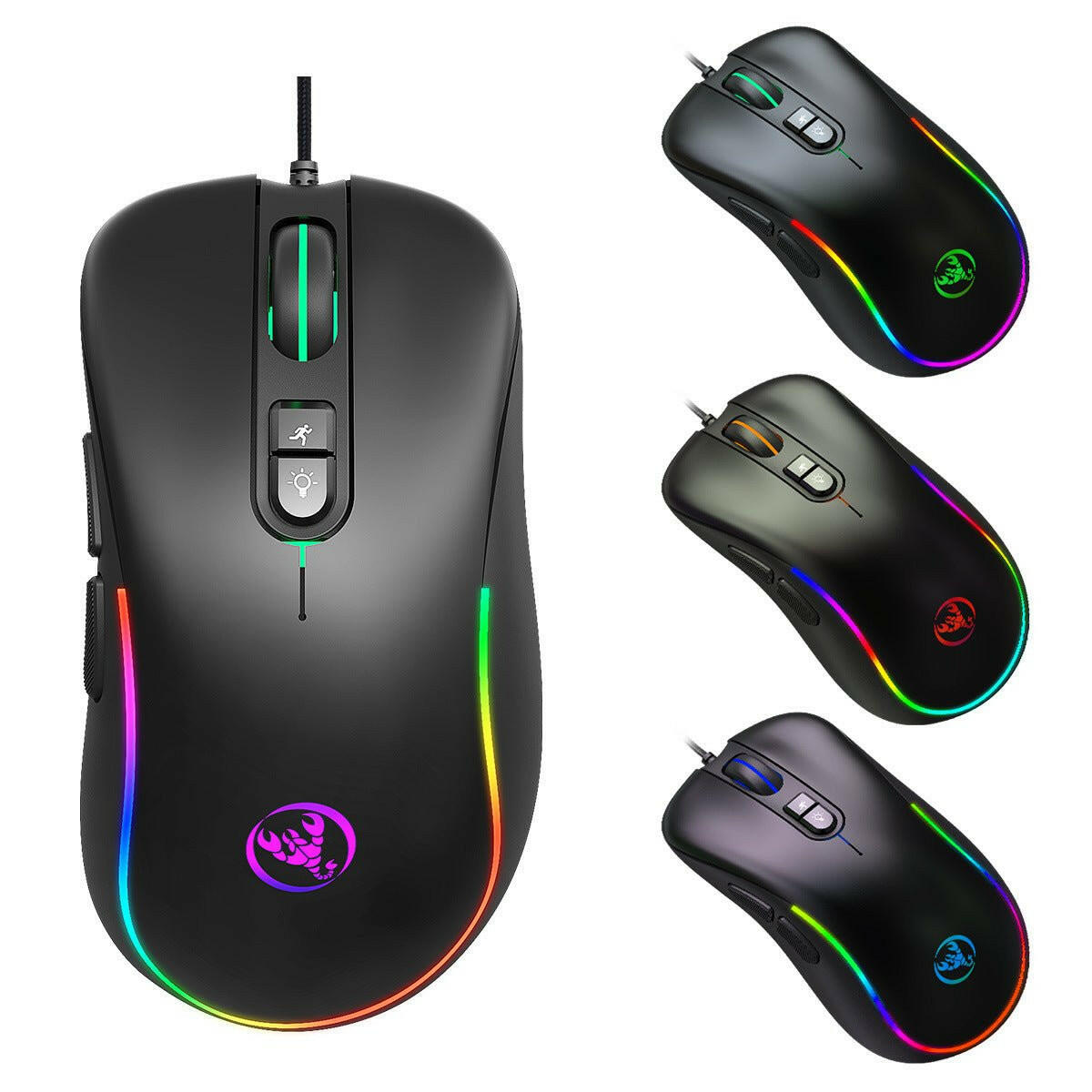 . J300 RGB Programmable Gaming Mouse – 7 Buttons, Wired - GoTypical