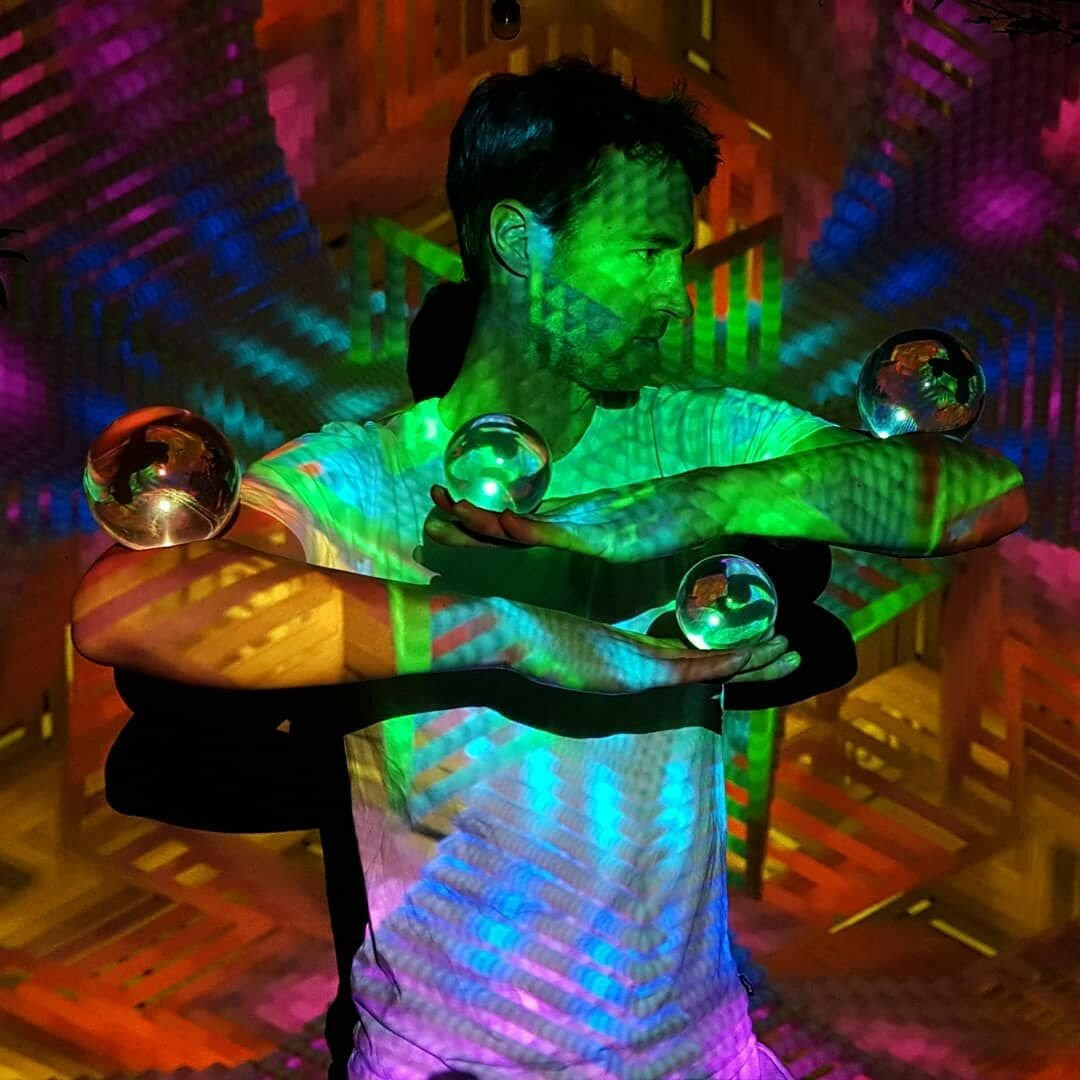 Clear Acrylic Contact Juggling Ball – 80mm Beginner Size for Tricks - GoTypical