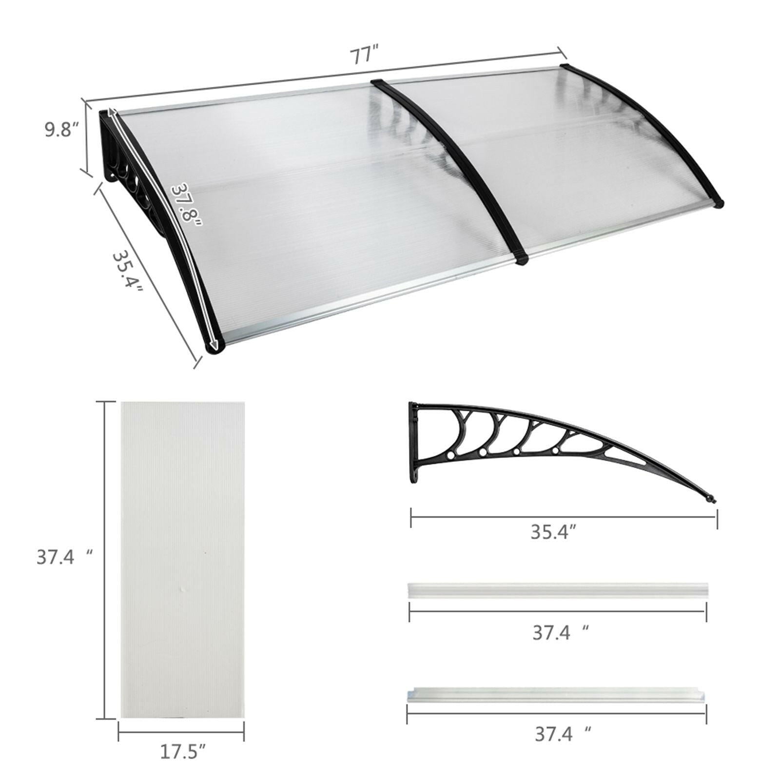 Outdoor Door Window Awning 80x40 – UV & Weather Resistant Canopy - GoTypical