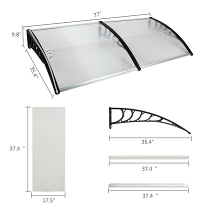 Outdoor Door Window Awning 80x40 – UV & Weather Resistant Canopy - GoTypical