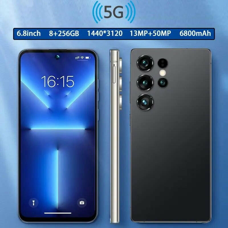 . I25 Ultra 5G Unlocked Smartphone – 8GB RAM, 256GB, Black - GoTypical