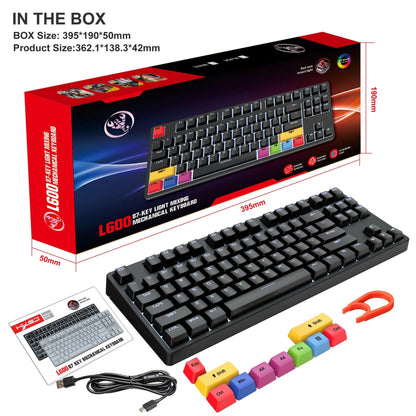 . 87-Key Mechanical Gaming Keyboard – Red Axis Switches, White LED - GoTypical