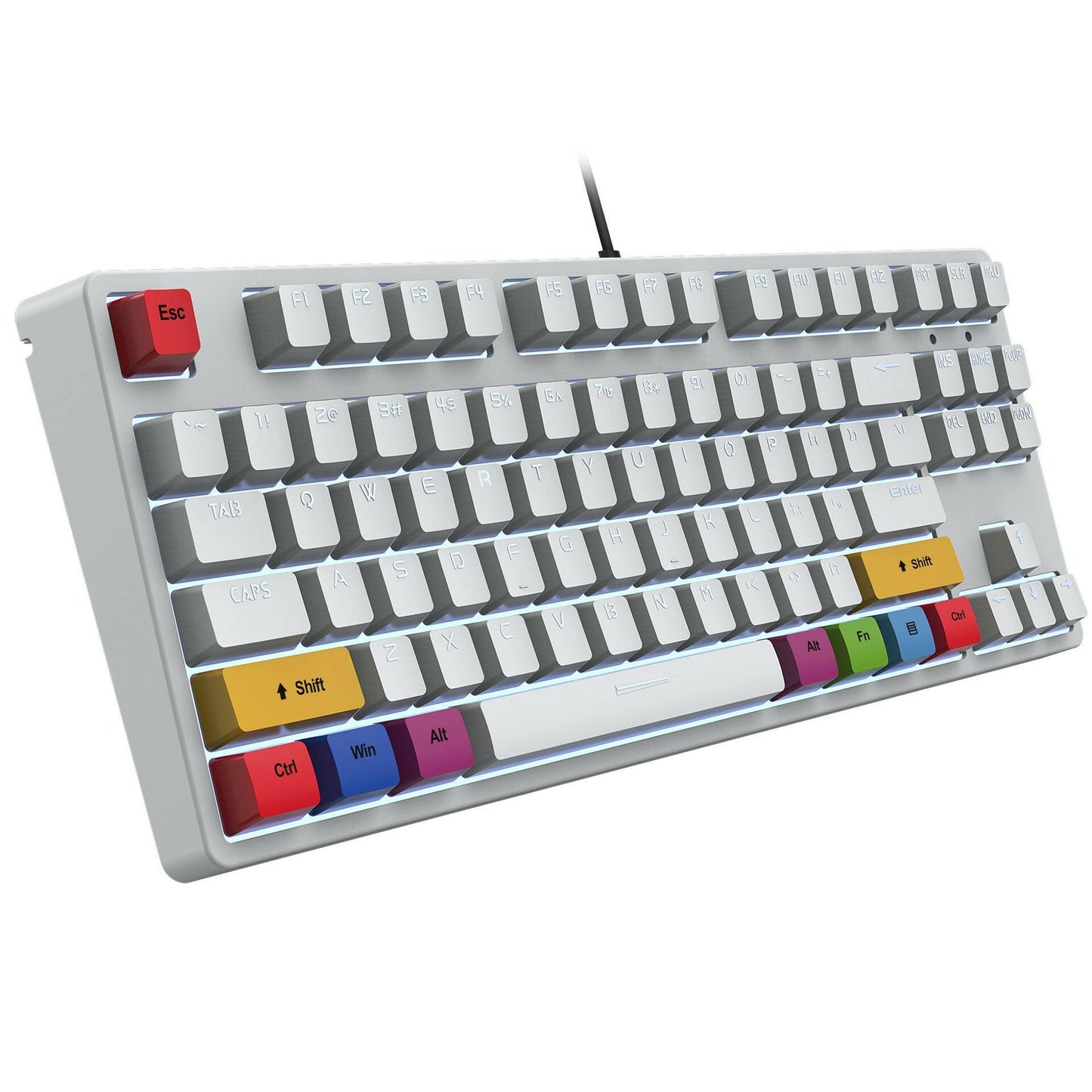 . 87-Key Mechanical Gaming Keyboard – Red Axis Switches, White LED - GoTypical