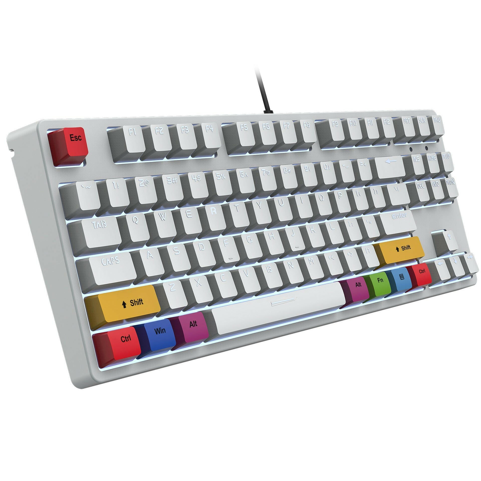 . 87-Key Mechanical Gaming Keyboard – Red Axis Switches, White LED - GoTypical