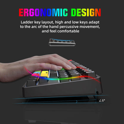 . 87-Key Mechanical Gaming Keyboard – Red Axis Switches, White LED - GoTypical