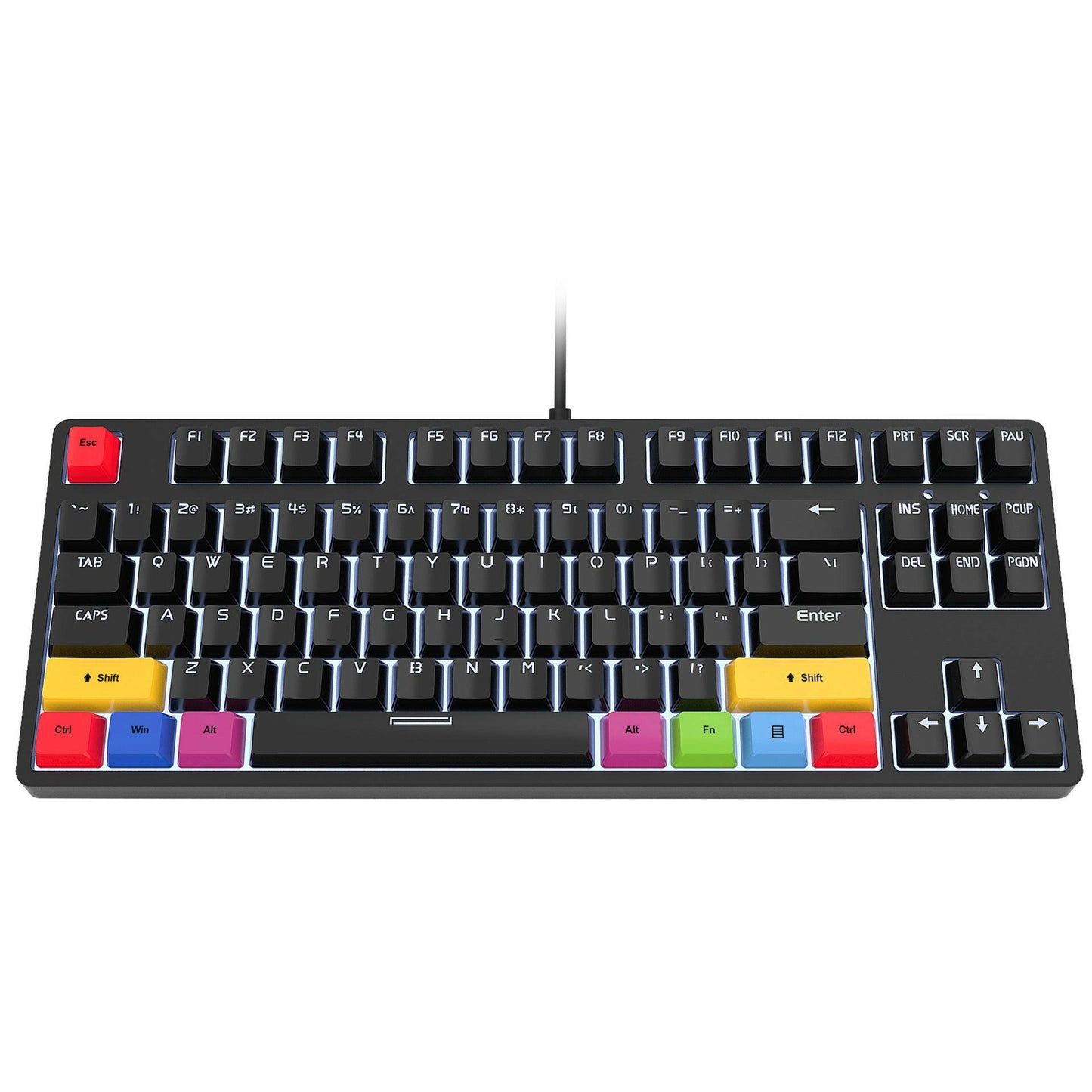 . 87-Key Mechanical Gaming Keyboard – Red Axis Switches, White LED - GoTypical