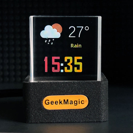 New Trend Mini Transparent WiFi Weather Clock Creative Gift Desktop Decoration Display.