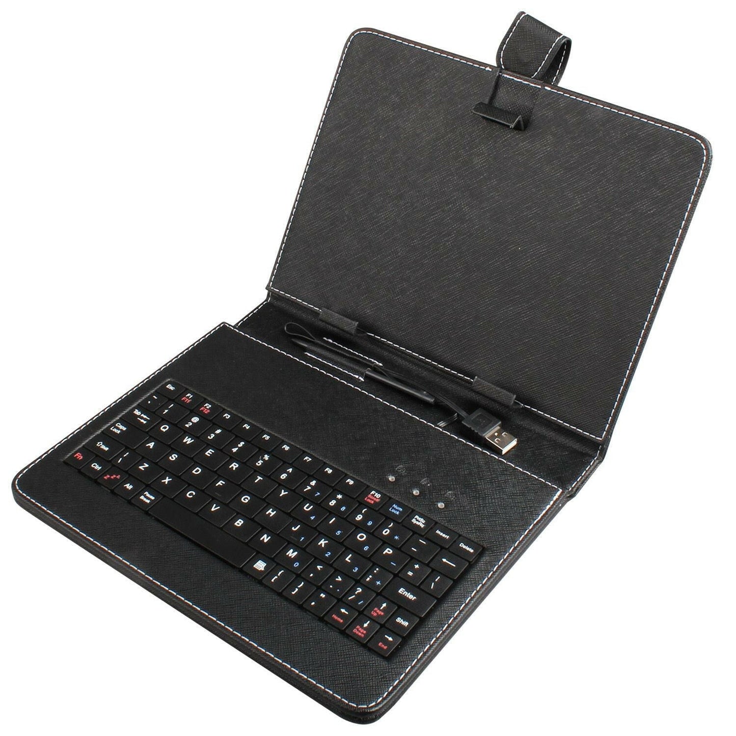 8-Inch Tablet Case with Keyboard – PU Leather Stylus Pen USB Protective - GoTypical