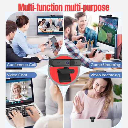 Computer camera with 5 million AF autofocus and support for 1080P video conferencing and online courses.