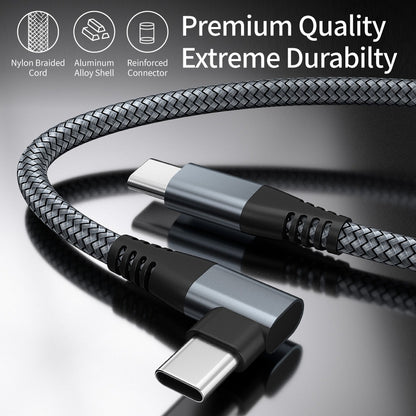 Double head Type-C cable TypeC elbow USB C to C charging cable suitable for Apple 15PD fast charging data cable