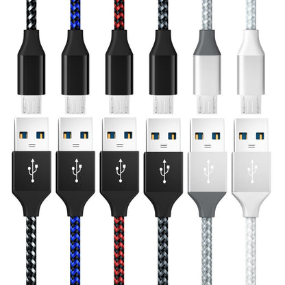 Android Phone V8 Fast Charging Micro Data Cable Braided Aluminum Alloy USB Charging Cable