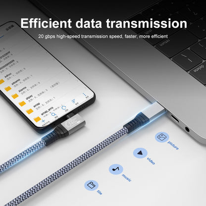 Full function Type-C data cable USB3.2c to C high-definition audio video projection screen weaving 240W5A fast charging cable