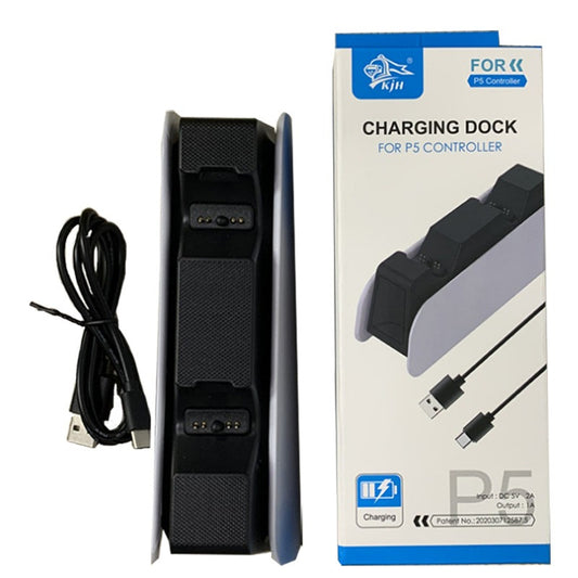 Suitable for PS5 wireless controller dual seat charging P5 controller charging dock with LED display PS5 headphone jack.