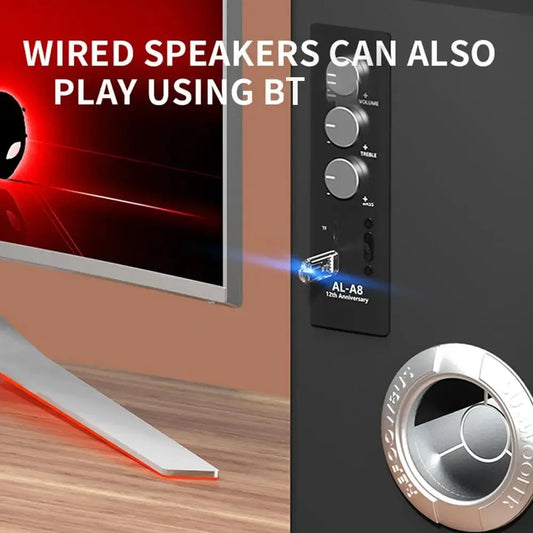 USB interface Bluetooth receiver 5.3 mobile phone Bluetooth connection car computer speaker audio adapter to play music.