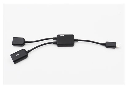 2-in-1 external power supply/mobile phone charging OTG data cable S3 S4 NOTE3 mobile phone tablet OTG cable