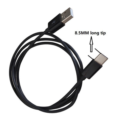TYPE C USB charging data cable 1 meter with extended TYPE C head (metal head exposed 8.5mm)