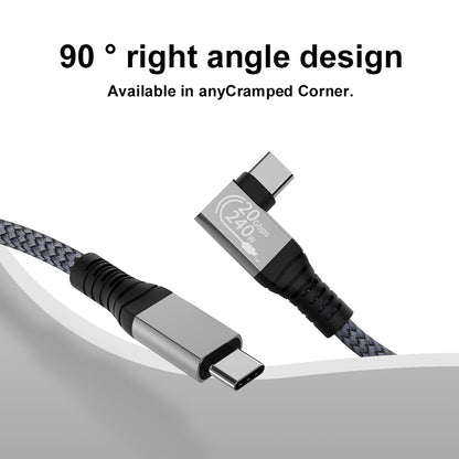 Full function Type-C data cable USB3.2c to C high-definition audio video projection screen weaving 240W5A fast charging cable