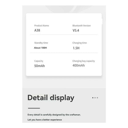 A38 Wireless Headphones – Bluetooth 5.4 Hi-Fi Stereo Ear-Hook Sports - GoTypical