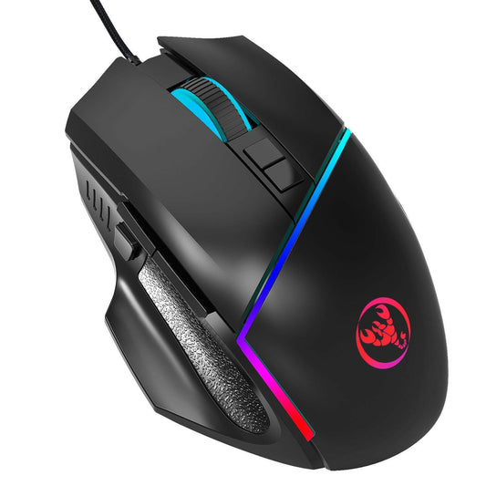 . A876 Gaming Mouse – 6400 DPI, 7-Color Synchronized Lighting - GoTypical