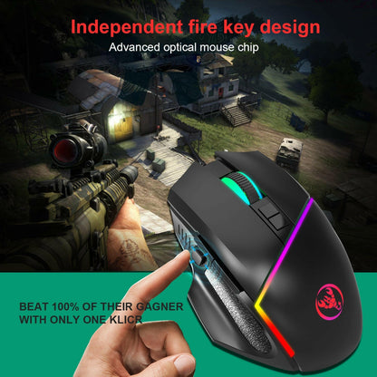 . A876 Gaming Mouse – 6400 DPI, 7-Color Synchronized Lighting - GoTypical