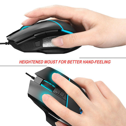 . A876 Gaming Mouse – 6400 DPI, 7-Color Synchronized Lighting - GoTypical