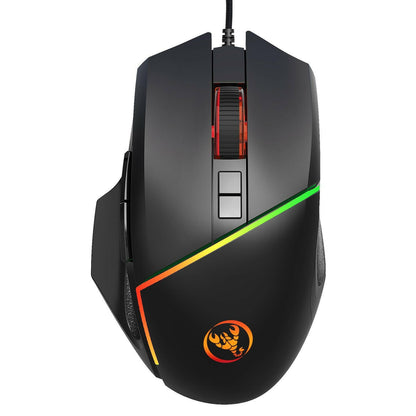 . A876 Gaming Mouse – 6400 DPI, 7-Color Synchronized Lighting - GoTypical