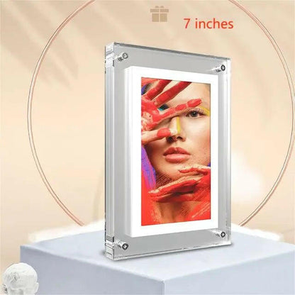 Acrylic Digital Photo Frame – 5/7 Inch IPS Screen 1000mAh Battery Vertical - GoTypical