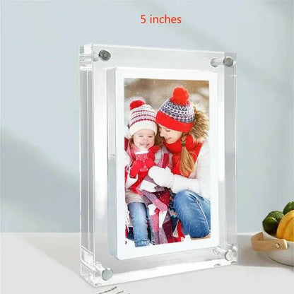 Acrylic Digital Photo Frame – 5/7 Inch IPS Screen 1000mAh Battery Vertical - GoTypical
